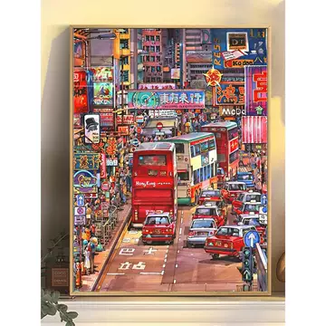 香港街道数字油画-香港街道数字油画促销价格、香港街道数字油画