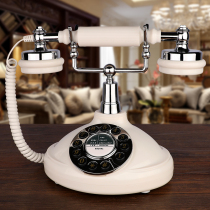 European antique telephone landline home office fixed telephone old button retro one-key redial phone
