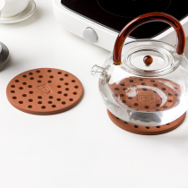 Export high density red pottery tea cup teapot heat insulation cushion heat insulation absorbent ceramic pot pad