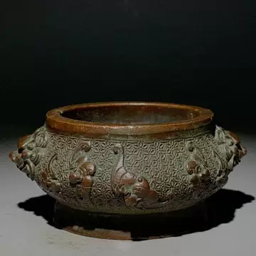 2138 中国古玩・古銅・乾隆年製銘・鶉・香炉・置物時代物