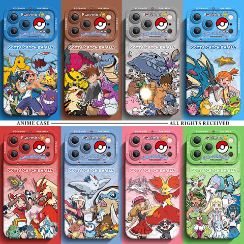 Pokemon Ash Lineup Poke Ball Lens iPhone Case