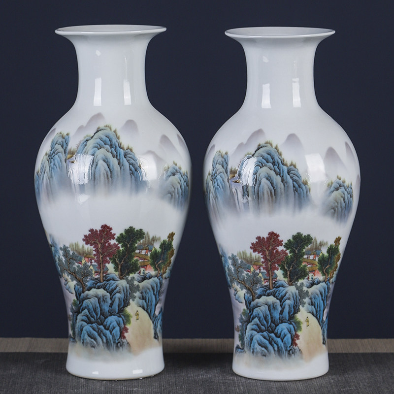 景德镇花瓶陶瓷大师手绘描金新中式-景德镇花瓶陶瓷大师手绘描金新中式