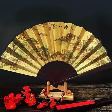 中国 折扇 水墨山水「桂林山水甲天下」竹骨 箱付 桂林山水甲天下折扇-桂林山水甲天下折扇促销价格、桂林山水甲天下折扇