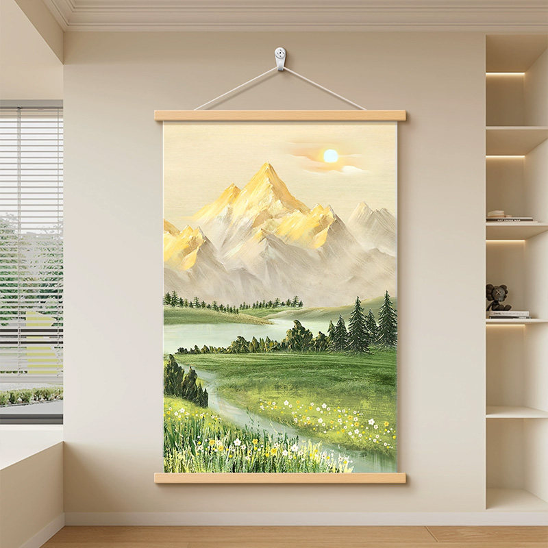 日照金山风景挂画50×50cm-日照金山风景挂画50×50cm促销价格、日照金山