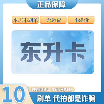 东升卡10元官方卡密自动发货【本店不刷单-售出不退换】