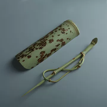 天然広西草湘妃竹茶則醒茶荷コレクション竹製斑竹模様竹茶具