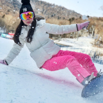 Ski pants men's and women's couples wind-proof waterproof breathable single and double board straps padded warm charge pants cotton pants women