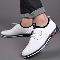 Small white shoes mens shoes Hong Kong Tide brand 2020 Autumn high casual leather shoes Korean version of Wild leather sports Board Shoes