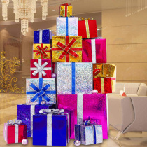 Christmas gift box Christmas tree gift box square pile head gift Christmas scene arrangement props decoration ornaments