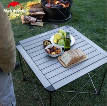 Naturehike hustle portable outdoor folding table aluminum alloy picnic camping table field barbecue table and chairs