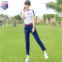 New Summer ZG-6 golf suit clothes womens suit short sleeves T-shirt blouses sunscreen and breathable 90% pants