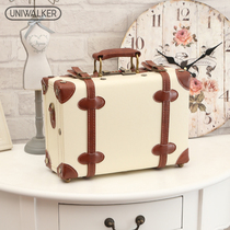 uniwalker vintage suitcase mini bag wedding cosmetic case gift box 12 inch boarding bag