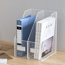 Desktop book stand file storage box File rack Folder vertical storage rack File frame storage basket Office supplies
