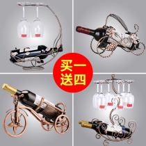 Red wine rack ornaments shelf tall red wine cup holder upside down household European creative wine cabinet decoration wine rack bottle