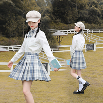  Girls jk uniform half skirt genuine full set of long-sleeved autumn clothes Junior high school and high school students girl suit sailor suit