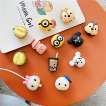 Data cable protective cover cartoon Apple original charging wire protective cover headset Winder all-inclusive silicone protector
