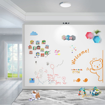 Double whiteboard wall stickers soft whiteboard writing board Magnetic blackboard wall stickers home removable teaching children blackboard rewritable soft whiteboard paper note board environmental protection day shift magnetic drawing message board