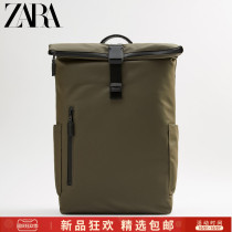 ZARA autumn New Men bag card its green soft large capacity rubber practical backpack 13264720032