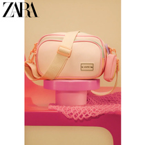 ZARA new children bag girl two sets of colorful sunshine discoloration inclined satchel 1121830050
