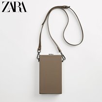 ZARA new mens bag brown rectangular hard fashion mini messenger bag 13603820111