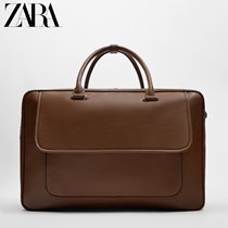 ZARA Spring New Pint Mens Bag Brown Classic Business Handbag Briefcase 3101920105