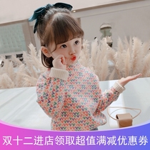 French Jacadi autumn and winter childrens coat 2021 new female baby Korean cartoon anime plus velvet sweater