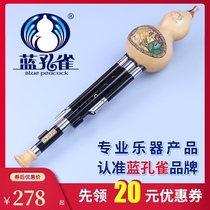 Yunnan musical instrument monopoly C down B small D G F tune blue peacock playing type ebony tube gourd wire