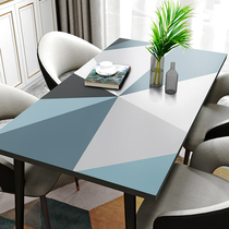 (Tasteless leather table mat) Modern simple waterproof oil-proof and anti-hot disposable tablecloth pvc coffee table table mat