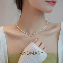 Baroque Extremely Fine Pearl Mother Bay Necklace 14K Bag Gold Fashion Advanced Sensation Natural Light Lavish OT Buckle Lock Bone Chain Woman