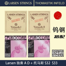 Danish larsen larsen cellist A D Thomas S28 S29 S32 S33 solo strings