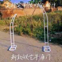 Customized new wedding props horn horn horn door wrought iron flower arches shelf curved outdoor lawn wedding elephant