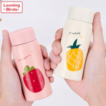 Girl heart ins mini thermos cup portable small capacity 304 stainless steel hand Cup couple Student Cup