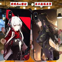 Battle double game Pamish peripheral phone case Deep Red Yuan Bianca truth painting Crow feather same glass cover