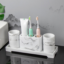 Electric Toothbrush Rack Shelve Swing Table Base Creativity Brief home toilet Mouth Cup three-four-piece set