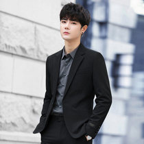Suit mens suit slim business dress Korean trend Ruffian handsome autumn British style small suit wedding coat