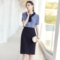 High-end professional dress summer fashion suit Female formal temperament teacher interview work suit Short-sleeved shirt ol