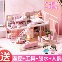 3d Solid Jigsaw Wood Model Girl Toy House Poetic Living House Handmade DIY Cottage Building