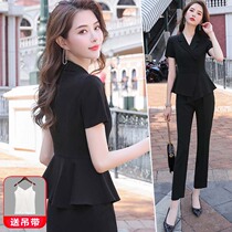 Manager professional suit Female summer temperament goddess fan Hotel front desk tooling Beauty salon Jewelry shop work clothes