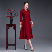 High-end wedding ceremony mother-in-law mother-in-law cheongsam mother-in-law wedding dress noble spring and summer clothes modified dress