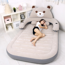  Air cushion bed Inflatable mattress household double portable single inflatable bed Simple cartoon folding Chinchilla lunch break bed