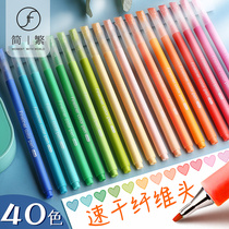  Simple and traditional Morandi color gel pen set Special color pen for students to take notes highlighter color multi-color hand account note number pen marking fiber pen set hand account pen fluorescent color
