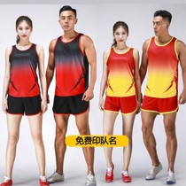 Mens and womens track and field suits Training suits Track and field vests shorts competition suits Running suits Comfortable and breathable can be printed