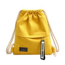 Corset pocket drawstring backpack bag for male and female pupils schoolbag light sports canvas backpack cloth bag tuition supplementary lesson bag