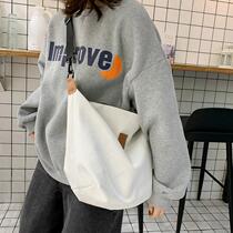 Net Red big bag female 2021 spring and summer new large capacity canvas bag college students class campus shoulder shoulder bag