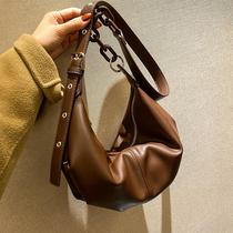 Advanced texture soft leather bag bag female 2021 New Tide wild shoulder bag niche design shoulder dumpling bag