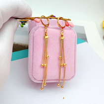 Transshipment Everest Pendant Korean Version Imitation Gold Sarkin Ears Thread Womans Jane about 100 Lapped Personality Gilded Earrings For A Long Time Not To Fall