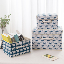 Small Oxford fabric storage box foldable canvas underwear box non-woven clothing storage box
