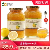 Shangchao The same Dongda Jinguo Korea imported honey grapefruit tea 1kg*2 bottles of flushing drink