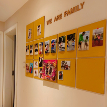 Color cork board photo hanging wall non-perforated decoration self-pasting Net red background board frame wall creative personality personality