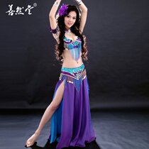 Shanran Tang belly dance costume suit new performance gorgeous sexy three-piece AD cup dress waist seal